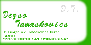 dezso tamaskovics business card