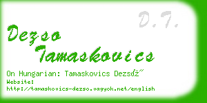 dezso tamaskovics business card